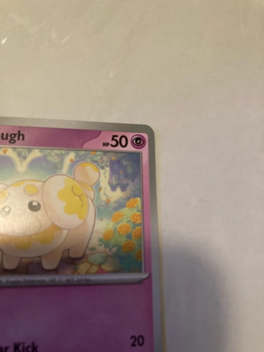Pokemon Fidough Pink and Yellow Trading Card